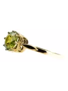 Anillo Estilo vintage Peridoto amarillo Oro amarillo de 14 quilates vrc366y